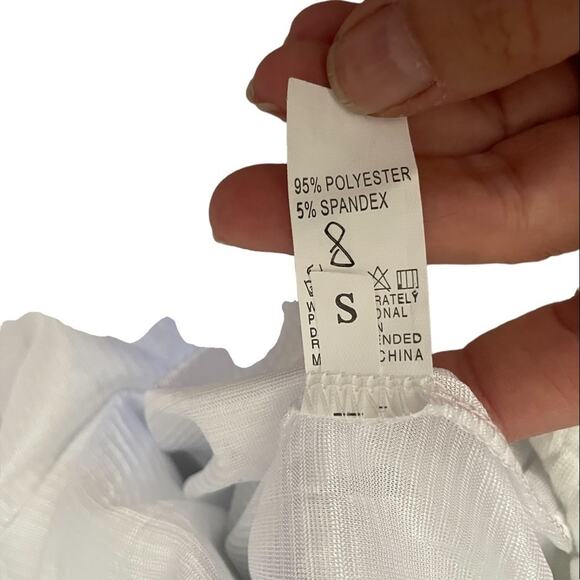 NWOT Bodycon DRESS Womens S Silver Deep V Sequined Long Sleeves Slit Cocktail - Picture 14 of 14